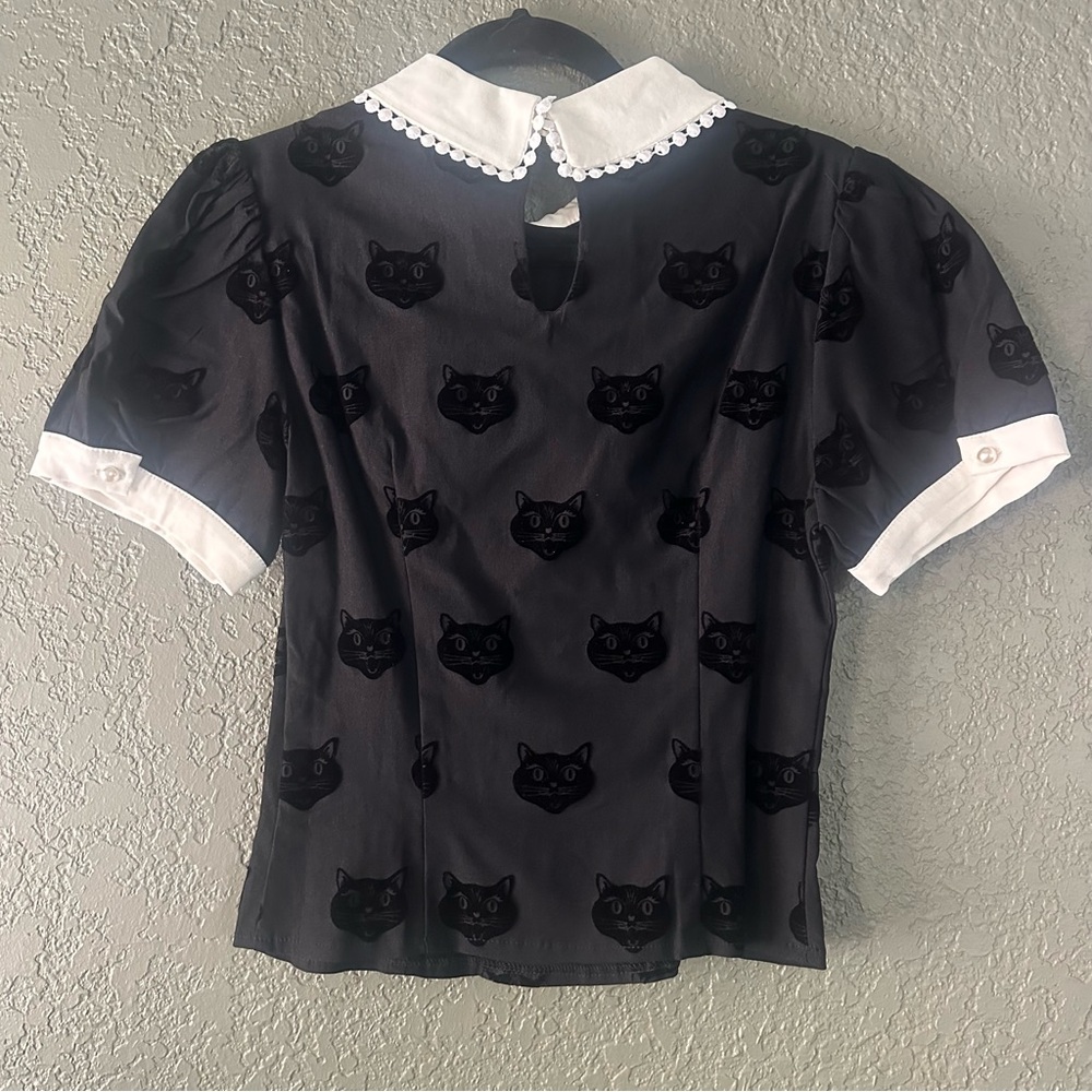 Collectif x ModCloth Black and White Blouse - Picture 4 of 4
